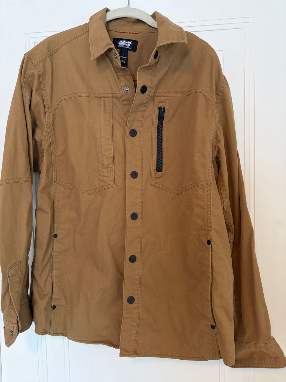 Duluth Tan Workshirt Jacket with Zip Chest Pocket